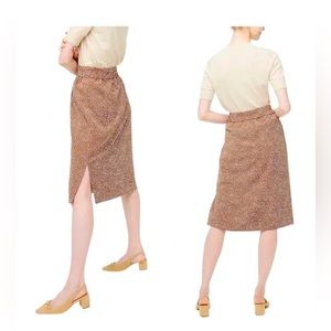 J. Crew brown dot Shift skirt M